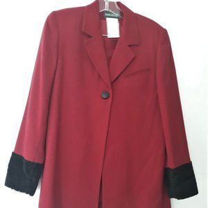 Stunning Red Suit with Velvet Cuffs